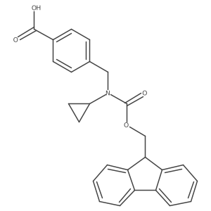 4-{[cyclopropyl({[(9H-fluoren-9-yl)methoxy]carbonyl})amino]methyl}benzoic acid Structure