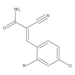 3-(2-Bromo-4-chlorophenyl)-2-cyanoprop-2-enamide结构式