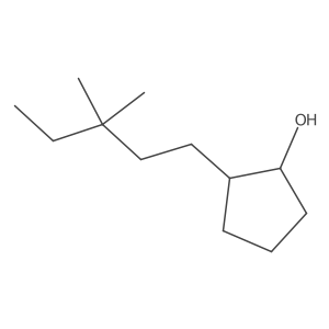rac-(1R,2S)-2-(3,3-dimethylpentyl)cyclopentan-1-ol结构式