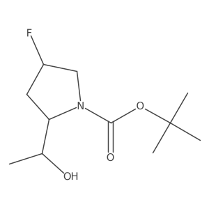 tert-butyl (4S)-4-fluoro-2-[(1R)-1-hydroxyethyl]pyrrolidine-1-carboxylate Structure