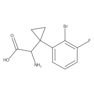 2-Amino-2-[1-(2-bromo-3-fluorophenyl)cyclopropyl]acetic acid Structure
