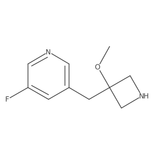 3-Fluoro-5-[(3-methoxyazetidin-3-yl)methyl]pyridine结构式