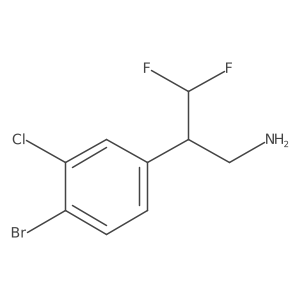2-(4-Bromo-3-chlorophenyl)-3,3-difluoropropan-1-amine Structure
