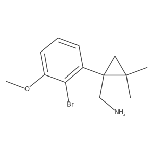 [1-(2-Bromo-3-methoxyphenyl)-2,2-dimethylcyclopropyl]methanamine结构式