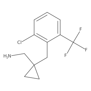 (1-{[2-Chloro-6-(trifluoromethyl)phenyl]methyl}cyclopropyl)methanamine结构式