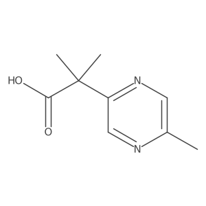 2-Methyl-2-(5-methylpyrazin-2-yl)propanoic acid结构式