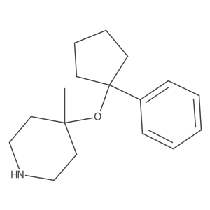 4-Methyl-4-[(1-phenylcyclopentyl)oxy]piperidine结构式