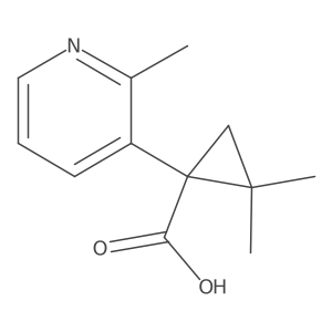 2,2-Dimethyl-1-(2-methylpyridin-3-yl)cyclopropane-1-carboxylic acid Structure
