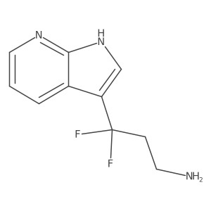 3,3-difluoro-3-{1H-pyrrolo[2,3-b]pyridin-3-yl}propan-1-amine结构式