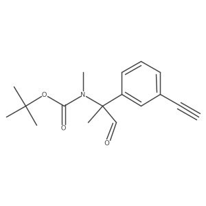 tert-butyl N-[2-(3-ethynylphenyl)-1-oxopropan-2-yl]-N-methylcarbamate Structure