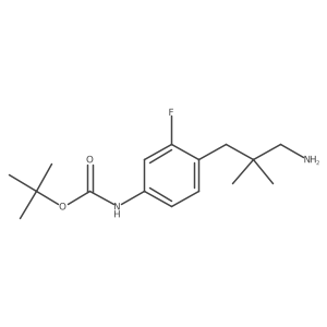 tert-butyl N-[4-(3-amino-2,2-dimethylpropyl)-3-fluorophenyl]carbamate Structure