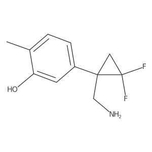 5-[1-(Aminomethyl)-2,2-difluorocyclopropyl]-2-methylphenol Structure