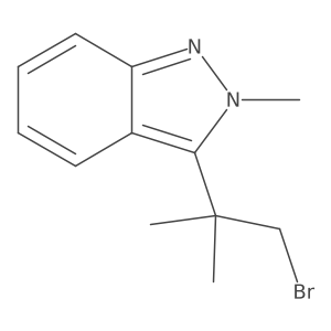 3-(1-bromo-2-methylpropan-2-yl)-2-methyl-2H-indazole结构式