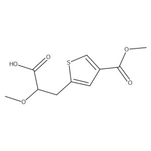 2-Methoxy-3-[4-(methoxycarbonyl)thiophen-2-yl]propanoic acid结构式