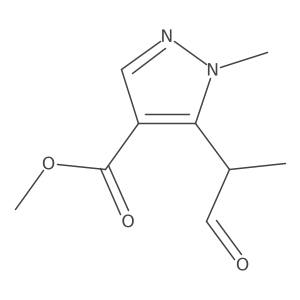 methyl 1-methyl-5-(1-oxopropan-2-yl)-1H-pyrazole-4-carboxylate结构式