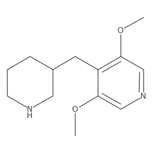 3,5-Dimethoxy-4-[(piperidin-3-yl)methyl]pyridine结构式