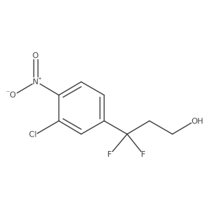3-(3-Chloro-4-nitrophenyl)-3,3-difluoropropan-1-ol结构式