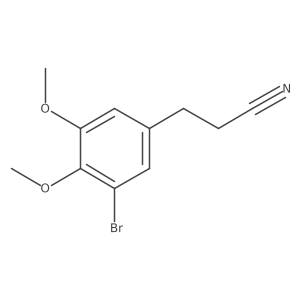 3-(3-Bromo-4,5-dimethoxyphenyl)propanenitrile结构式