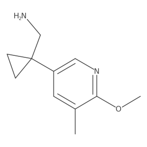 [1-(6-Methoxy-5-methylpyridin-3-yl)cyclopropyl]methanamine结构式