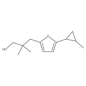 2,2-Dimethyl-3-[5-(2-methylcyclopropyl)furan-2-yl]propan-1-ol Structure