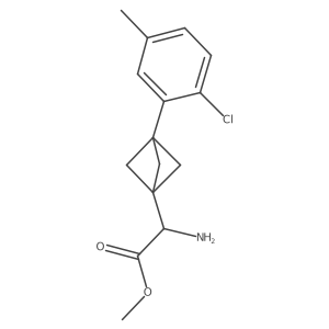 Methyl 2-amino-2-[3-(2-chloro-5-methylphenyl)-1-bicyclo[1.1.1]pentanyl]acetate Structure