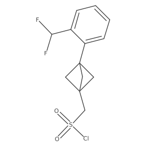 [3-[2-(Difluoromethyl)phenyl]-1-bicyclo[1.1.1]pentanyl]methanesulfonyl chloride结构式