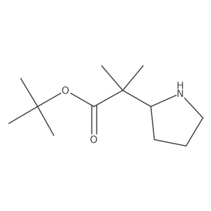 Tert-butyl 2-methyl-2-pyrrolidin-2-ylpropanoate Structure
