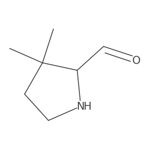 3,3-Dimethylpyrrolidine-2-carbaldehyde结构式