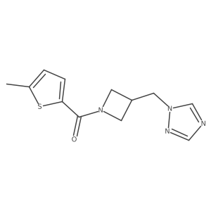 (3-((1H-1,2,4-triazol-1-yl)methyl)azetidin-1-yl)(5-methylthiophen-2-yl)methanone Structure