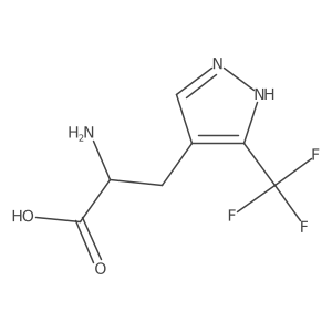 (2S)-2-amino-3-[5-(trifluoromethyl)-1H-pyrazol-4-yl]propanoic acid结构式