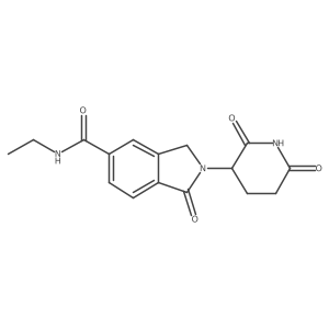 2-(2,6-dioxo-3-piperidyl)-N-ethyl-1-oxo-isoindoline-5-carboxamide结构式