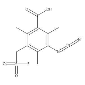 3-Azido-5-[(fluorosulfonyl)methyl]-2,4,6-trimethylbenzoic acid结构式
