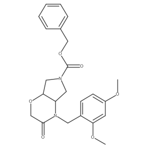 Rel-(4aR,7aR)-benzyl 4-(2,4-dimethoxybenzyl)-3-oxohexahydropyrrolo[3,4-b][1,4]oxazine-6(2H)-carboxylate Structure