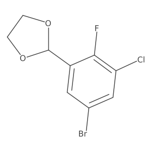 2-(5-Bromo-3-chloro-2-fluorophenyl)-1,3-dioxolane结构式