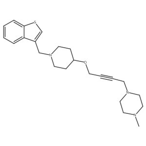 1-[4-({1-[(1-Benzothiophen-3-yl)methyl]piperidin-4-yl}oxy)but-2-yn-1-yl]-4-methylpiperazine结构式