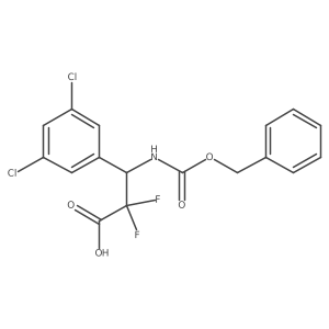 3-{[(Benzyloxy)carbonyl]amino}-3-(3,5-dichlorophenyl)-2,2-difluoropropanoic acid Structure