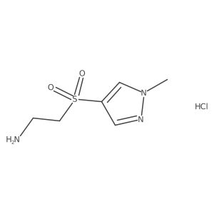 2-[(1-methyl-1H-pyrazol-4-yl)sulfonyl]ethan-1-amine hydrochloride结构式