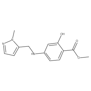 methyl 2-hydroxy-4-{[(1-methyl-1H-pyrazol-5-yl)methyl]amino}benzoate Structure