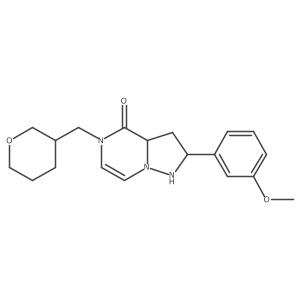 2-(3-Methoxyphenyl)-5-(oxan-3-ylmethyl)-1,2,3,3a-tetrahydropyrazolo[1,5-a]pyrazin-4-one结构式