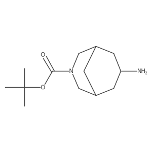 tert-butyl (1R,5S,7s)-7-amino-3-azabicyclo[3.3.1]nonane-3-carboxylate结构式