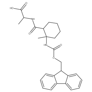 (2R)-2-{[2-({[(9H-fluoren-9-yl)methoxy]carbonyl}amino)-2-methylcyclohexyl]formamido}propanoic acid结构式