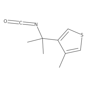 3-(2-Isocyanatopropan-2-yl)-4-methylthiophene结构式