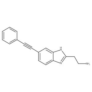 2-[5-(2-phenylethynyl)-1H-1,3-benzodiazol-2-yl]ethan-1-amine结构式
