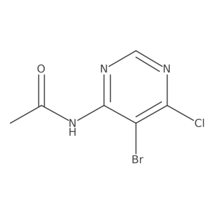 N-(5-Bromo-6-chloro-4-pyrimidinyl)acetamide结构式