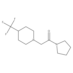 1-(Pyrrolidin-1-yl)-2-[4-(trifluoromethyl)piperidin-1-yl]ethan-1-one结构式
