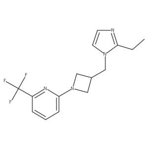 2-{3-[(2-ethyl-1H-imidazol-1-yl)methyl]azetidin-1-yl}-6-(trifluoromethyl)pyridine结构式
