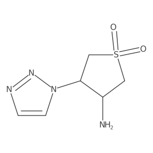 rac-(3R,4S)-3-amino-4-(1H-1,2,3-triazol-1-yl)-1lambda6-thiolane-1,1-dione结构式