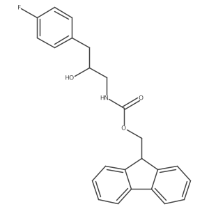 (9H-fluoren-9-yl)methyl N-[3-(4-fluorophenyl)-2-hydroxypropyl]carbamate Structure