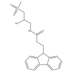 (9H-fluoren-9-yl)methyl N-(2-hydroxy-3-methanesulfonylpropyl)carbamate结构式