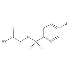 2-[1-(5-Bromo-2-pyridinyl)-1-methylethoxy]acetic acid Structure
